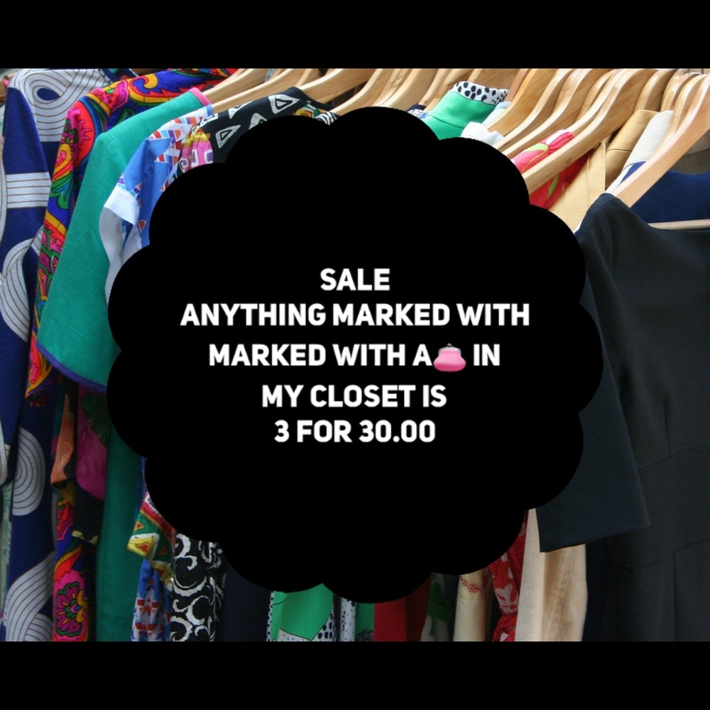 Sale anything  marked with a 👛 is 3 for 30.00
